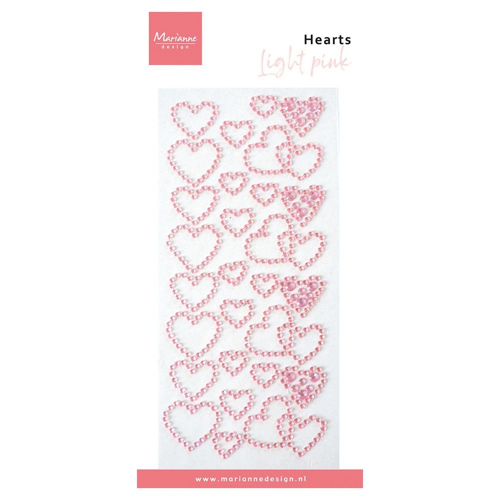 Marianne Design • Dekorationen Herz Strasssteine hellrosa
