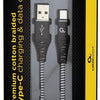 Cableexpert USB-C Ladekabel 2m geflochten schwarz - weiß - 9530141