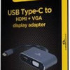 Cableexpert USB-C auf HDMI + VGA-Adapterkabel 15 cm – 9530408