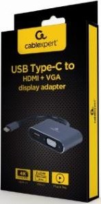 Cableexpert USB-C auf HDMI + VGA-Adapterkabel 15 cm – 9530408