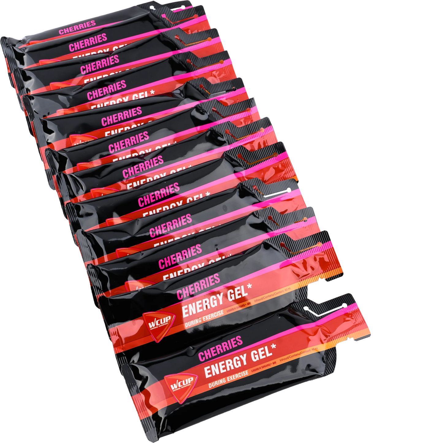 Wcup - Energiegel Kirsche 40ml 12 Stück