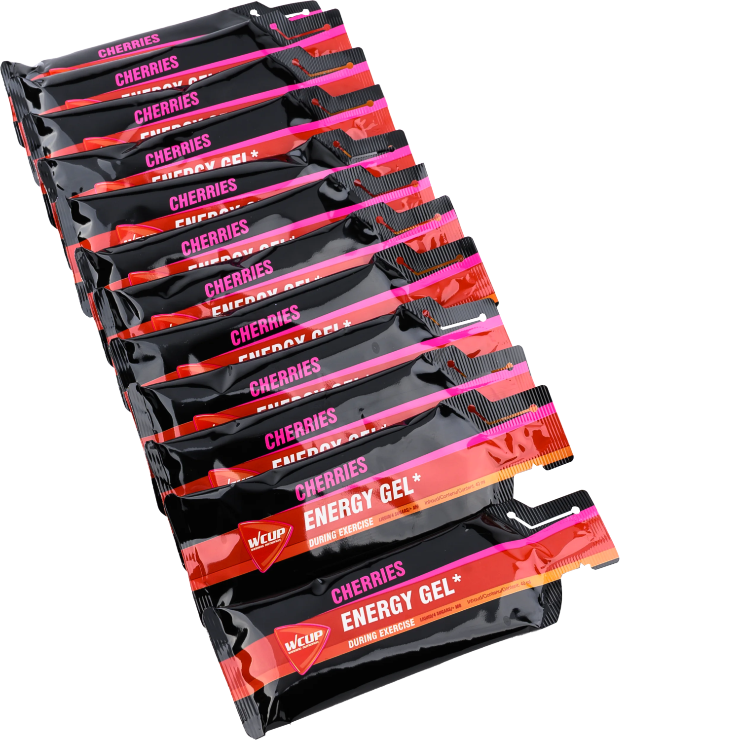 Wcup - Energiegel Kirsche 40ml 12 Stück