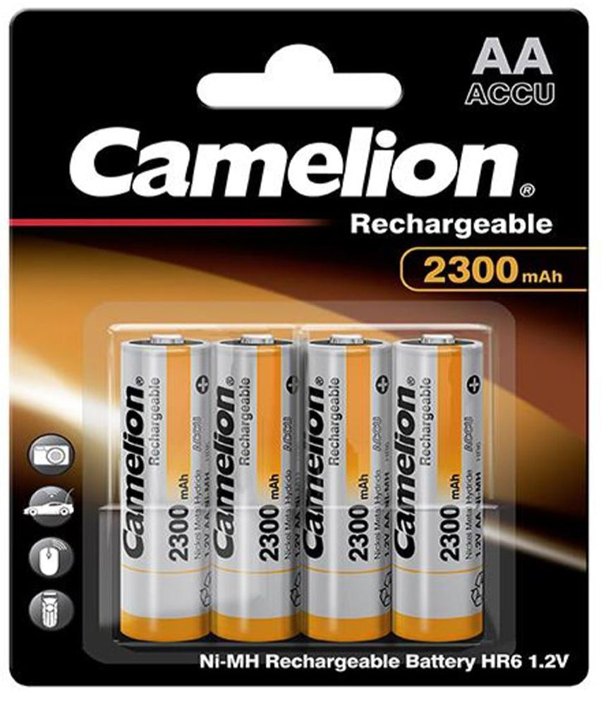 Camelion wiederaufladbare Batterien AA Mignon HR6 2300 mAh (4 Stück)