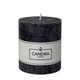 Candra rustikale Stumpenkerze schwarz 80 68 mm
