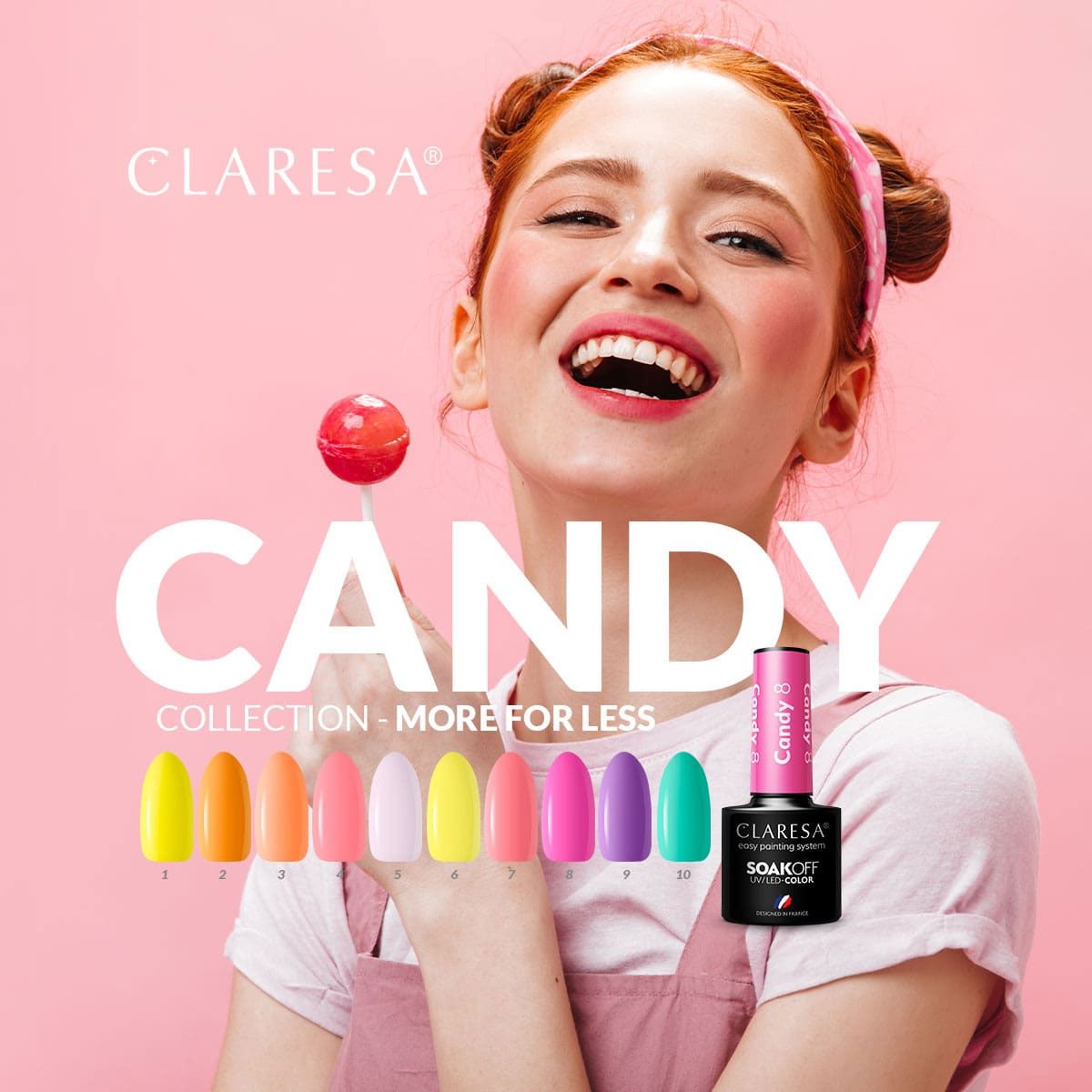 Claresa Claresa UV führte Gellak 5ml Candy 8