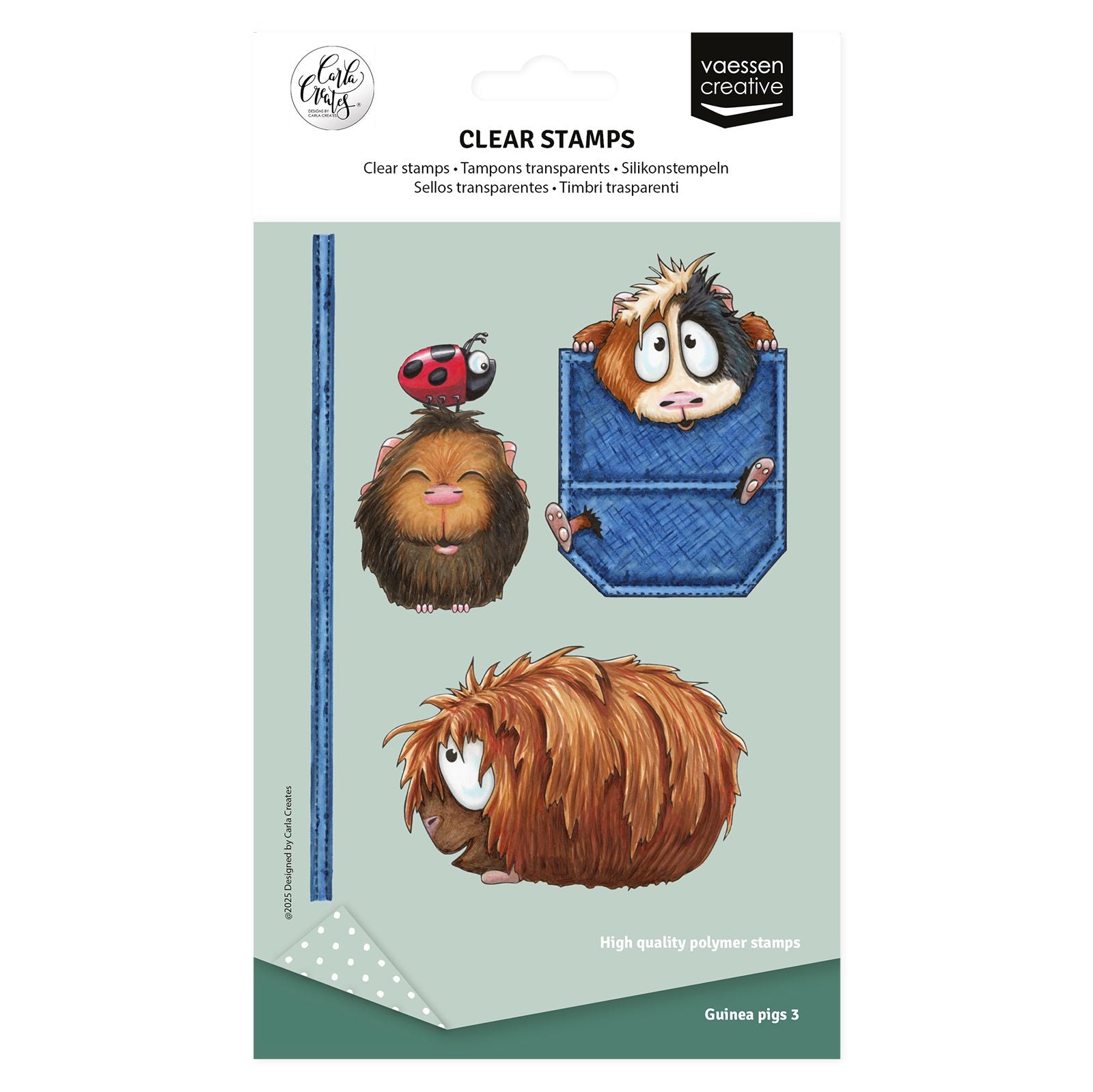 Vaessen creative • Clear Stamps Meerschweinchen 3 8St.
