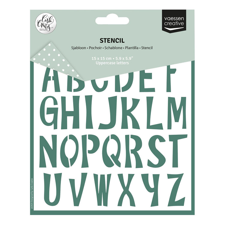 Vaessen creative • Schablone Alphabet Großbuchstaben 15x15cm