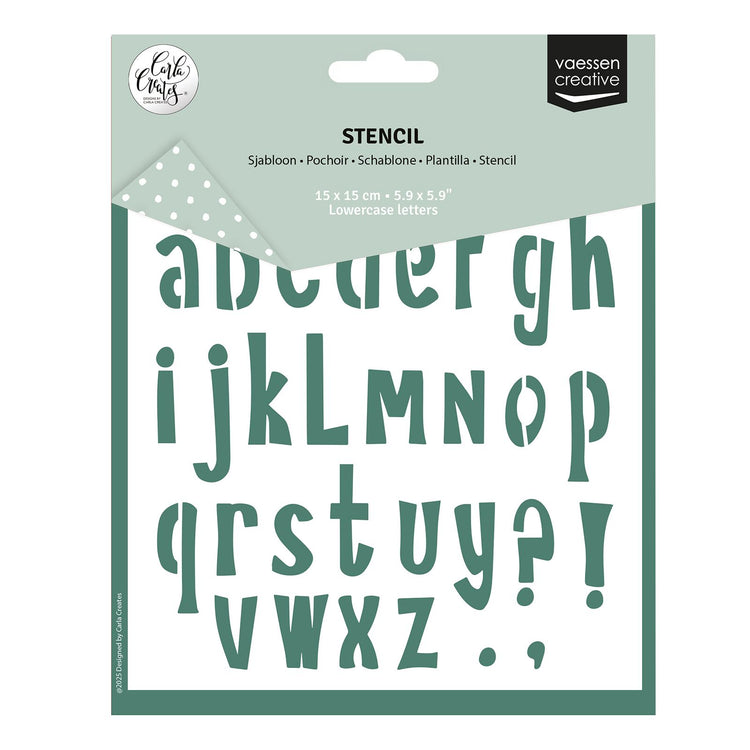 Vaessen creative • Schablone Alphabet Kleinbuchstaben 15x15cm