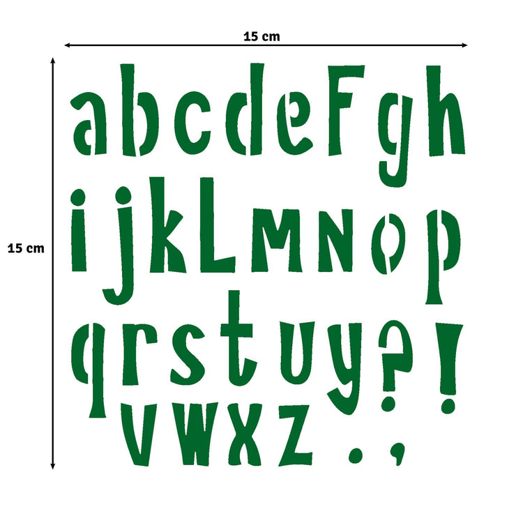 Vaessen creative • Schablone Alphabet Kleinbuchstaben 15x15cm