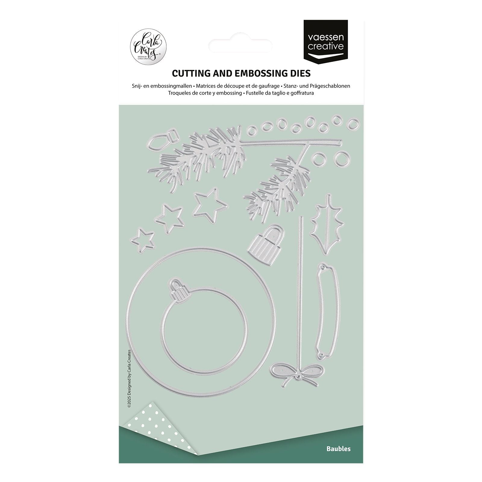 Vaessen creative • Stanz- und Prägeschablonen Weihnachtsdekorationen 15-tlg.