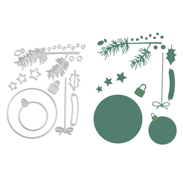 Vaessen creative • Stanz- und Prägeschablonen Weihnachtsdekorationen 15-tlg.