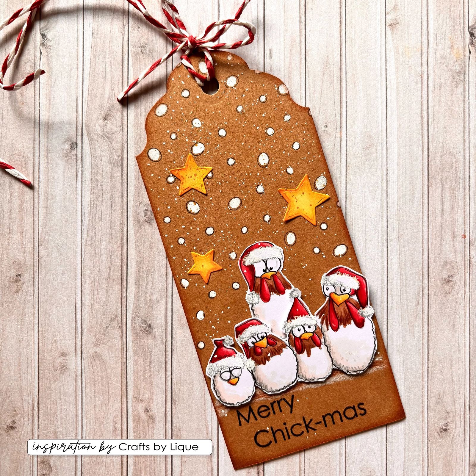 Vaessen creative • Klarsichtstempel Weihnachtshühner 2 10 Stk.