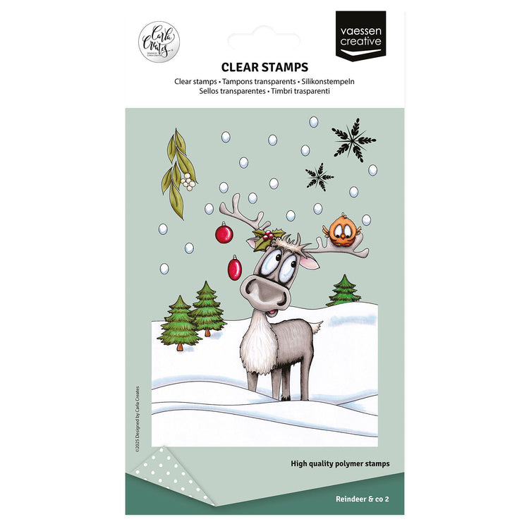 Vaessen creative • Klarsichtstempel Rentier 2 14St.