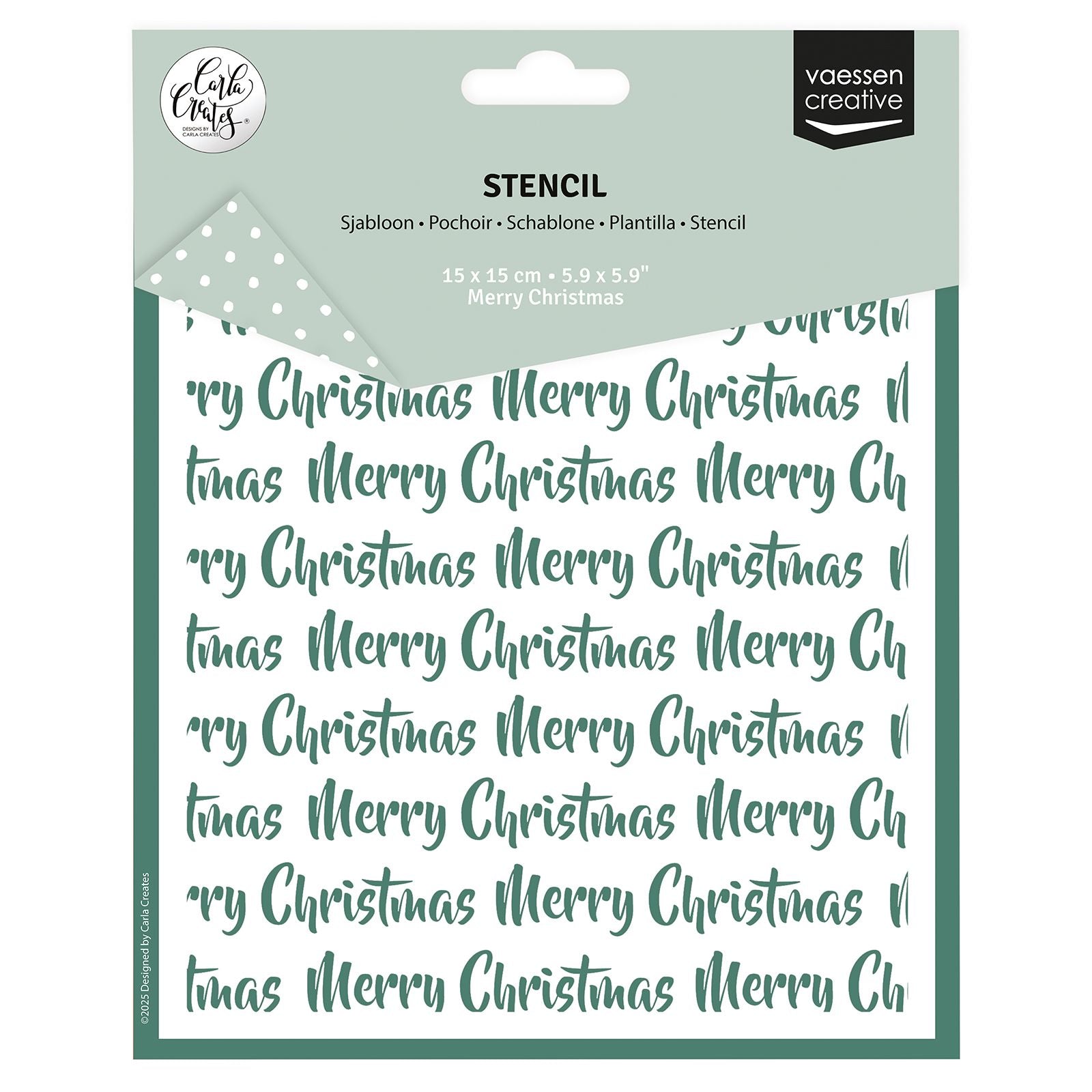 Vaessen creative • Schablone Frohe Weihnachten 15x15cm