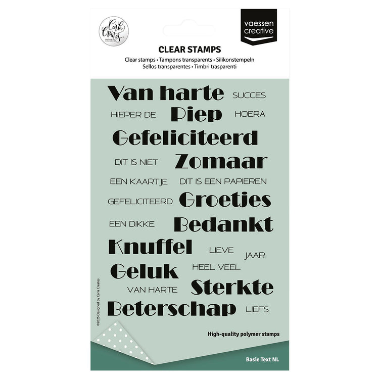 Vaessen creative • Klarsichtstempel Niederländische Texte 23 Stk.