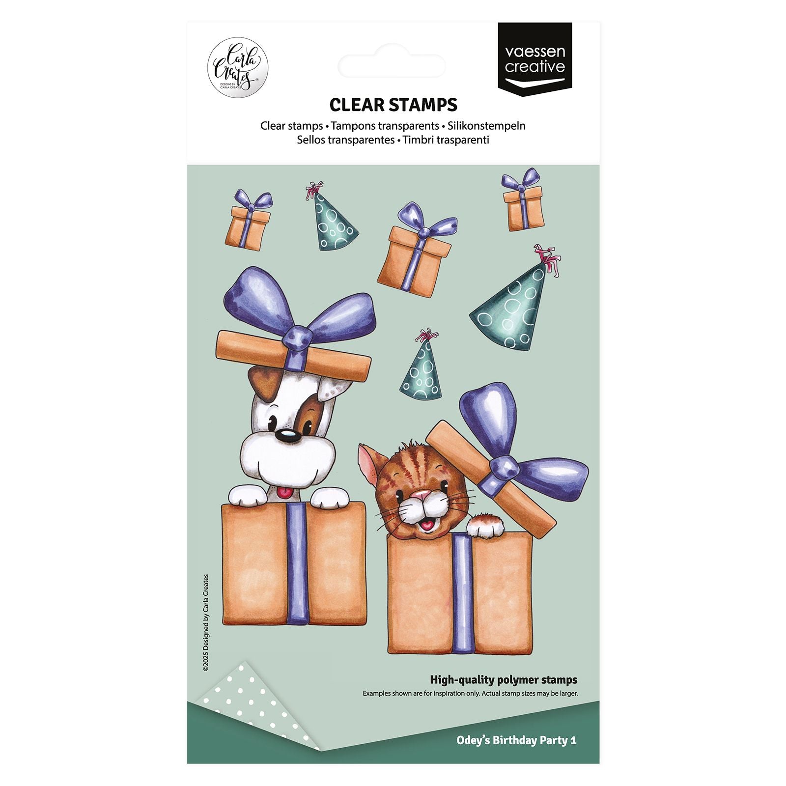 Vaessen Creative • Clear Stamps Odey's Birthday Party 1 10 Stück.