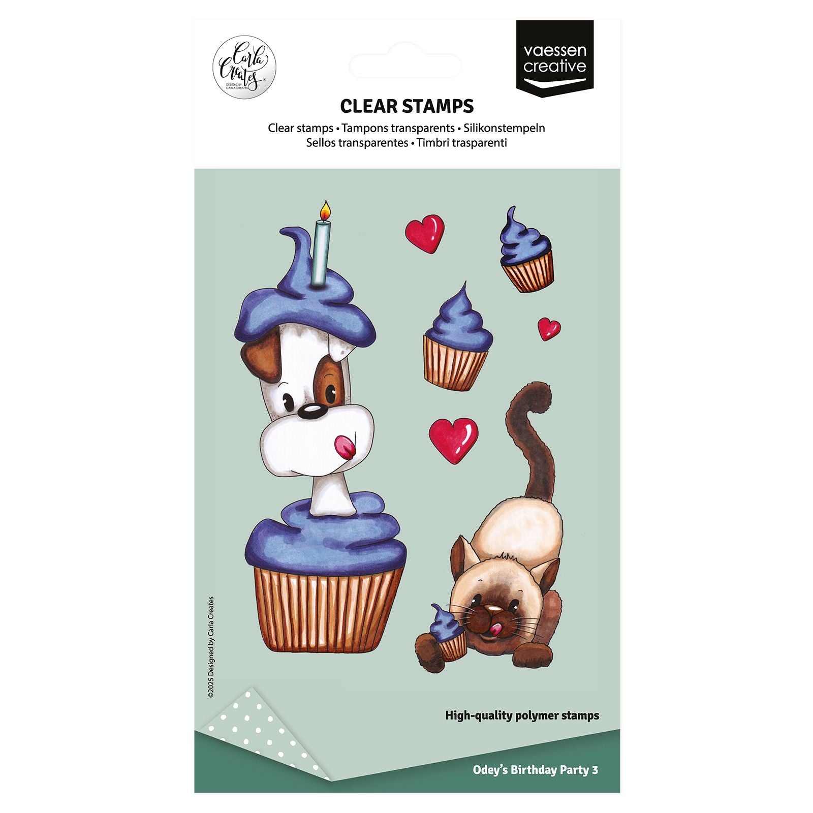 Vaessen Creative • Clear Stamps Odey's Birthday Party 3 10 Stück.