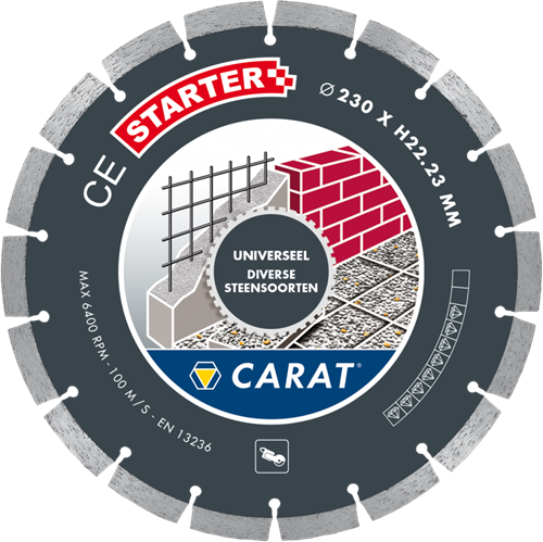 Carat ces1403000 Diamantsäge universal | trocken | 140x22,23mm | CE-Starter – ces1403000