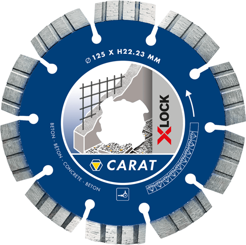 Carat Diamantsägen-Schleifscheibe X-Lock Beton ø125x22,23 mm - ccxlock125