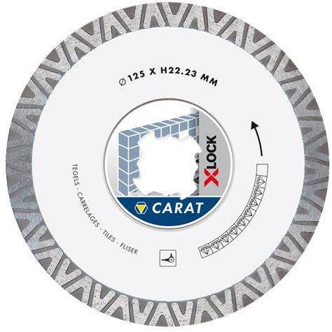 Carat Diamantsägeblatt 125x22,23 Fliesen X-Lock