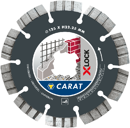 Carat Diamantsägeblatt 125x22,23 Universal X-Lock