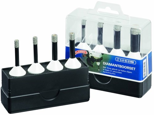 Carat ehscset010 Diamantbohrset Tile Classic 6-8-10-12 mm trocken M14 – ehscset010