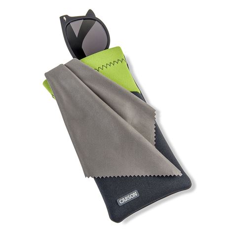 Carson Neopren -Brille Abdeckung mit Mikrofaser -Stoffgraugrün