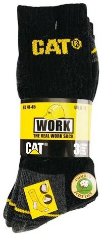 Katzensocken 3er-Pack 96460 | schwarz grau | Größe 41 45 - 5420018113885