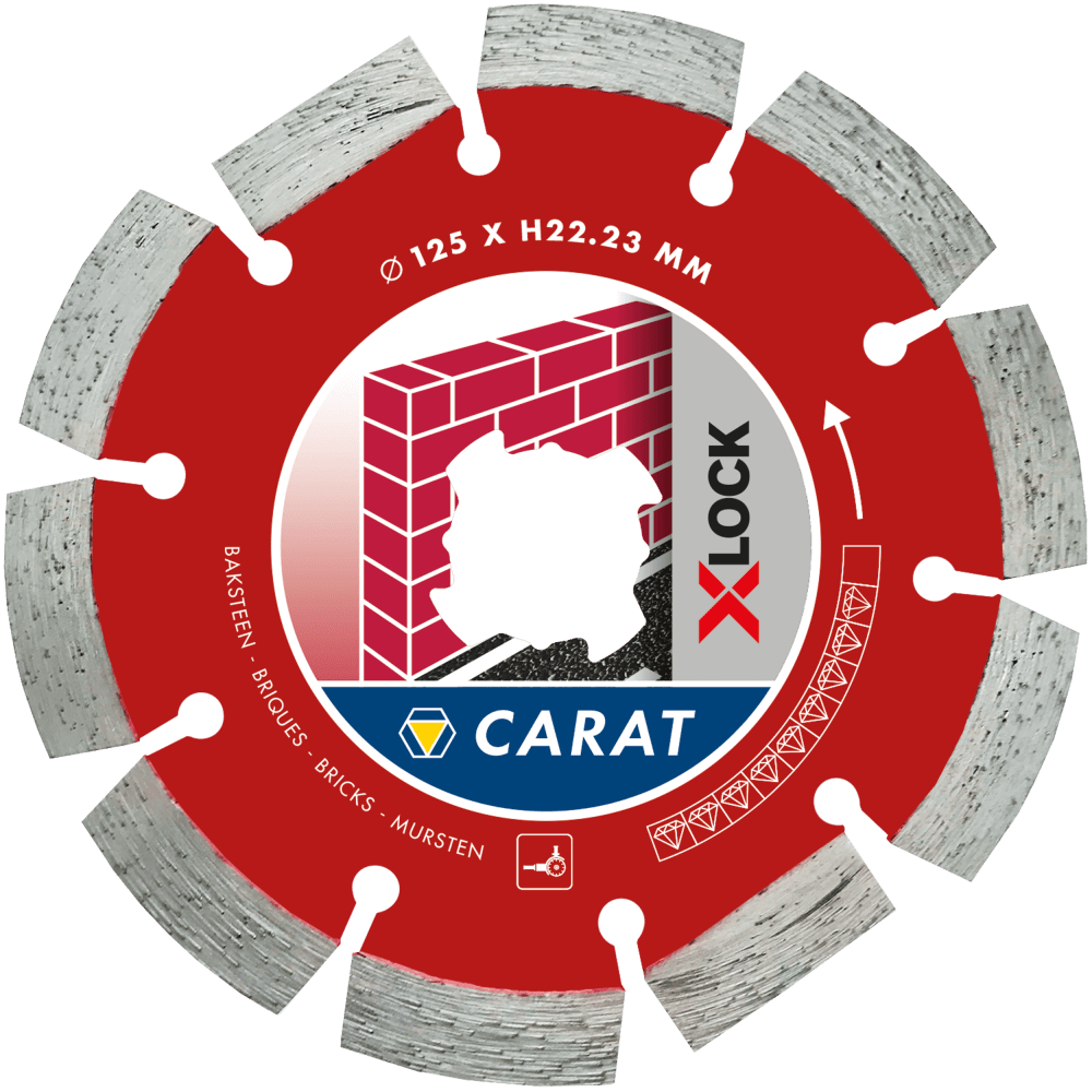 Carat Diamantsägeblatt 125x22,23 Brick X-Lock