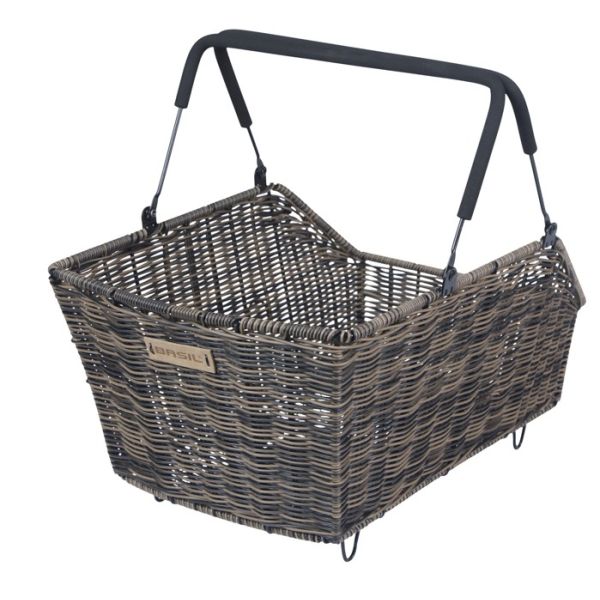 Basilikum Fahrradkorb Cento Rattan Look Multi System 41 x 25 x 12 cm - braun