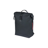 Basil SoHo Nordlicht Fahrradrucksack - schwarzer moderner Rucksack mit LED-Licht für Damen Herren Elektrofahrrad - wasserdicht - 17L - schwarz - afbeelding 1