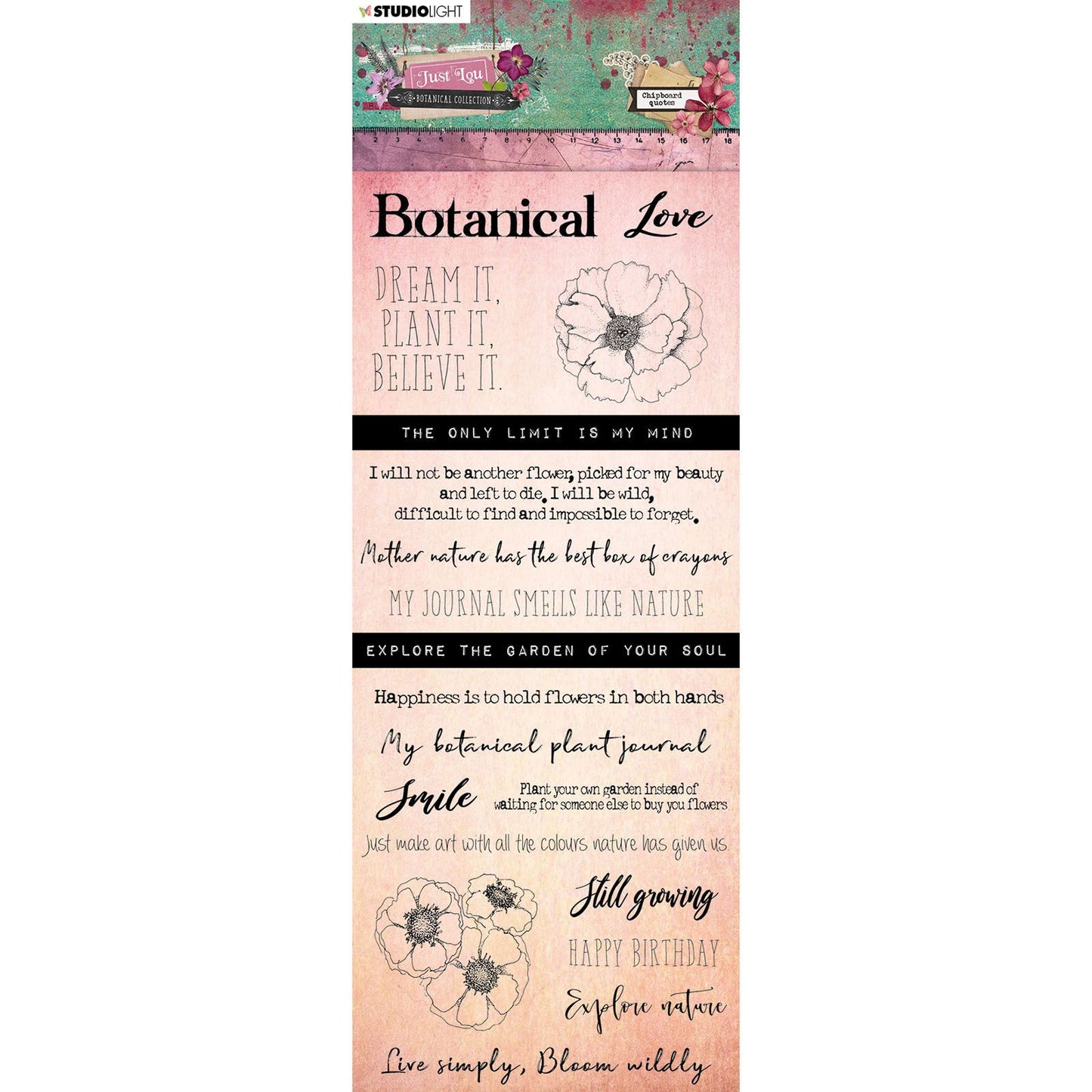 Studioleuchte • Spanplattenelemente Just Lou Botanical Collection Nr. 03