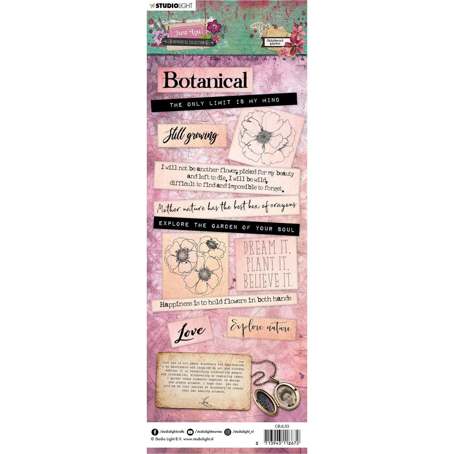 Studioleuchte • Spanplattenelemente Just Lou Botanical Collection Nr. 03