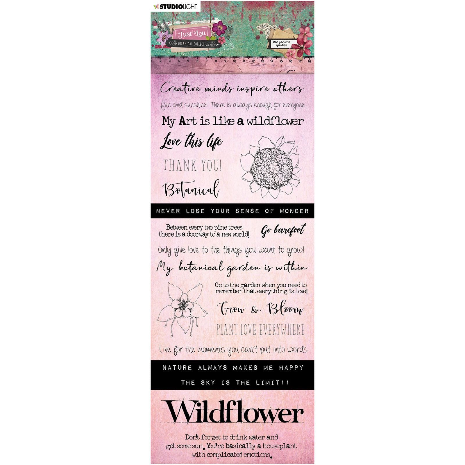 Studioleuchte • Spanplattenelemente Just Lou Botanical Collection Nr. 04