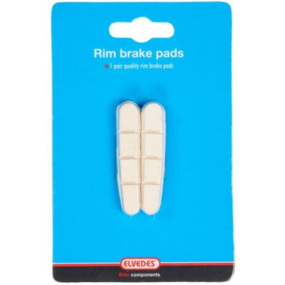 Elvedes Felgenbremsbeläge (1 Paar) Road 55mm weiß shim.6837-CARD