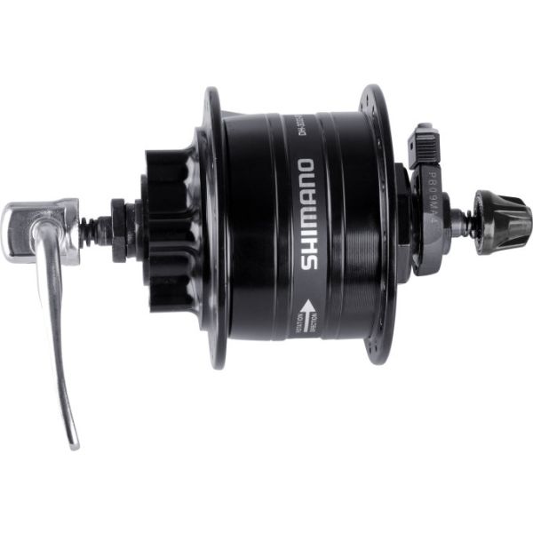 Shimano Dynamonaaf 32 Löcher HD-3D32 3 Watt für 6-klopfende Bremsscheibe Schnellspanner Schwarz