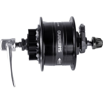Shimano Dynamonaaf 32 Löcher HD-3D32 3 Watt für 6-klopfende Bremsscheibe Schnellspanner Schwarz