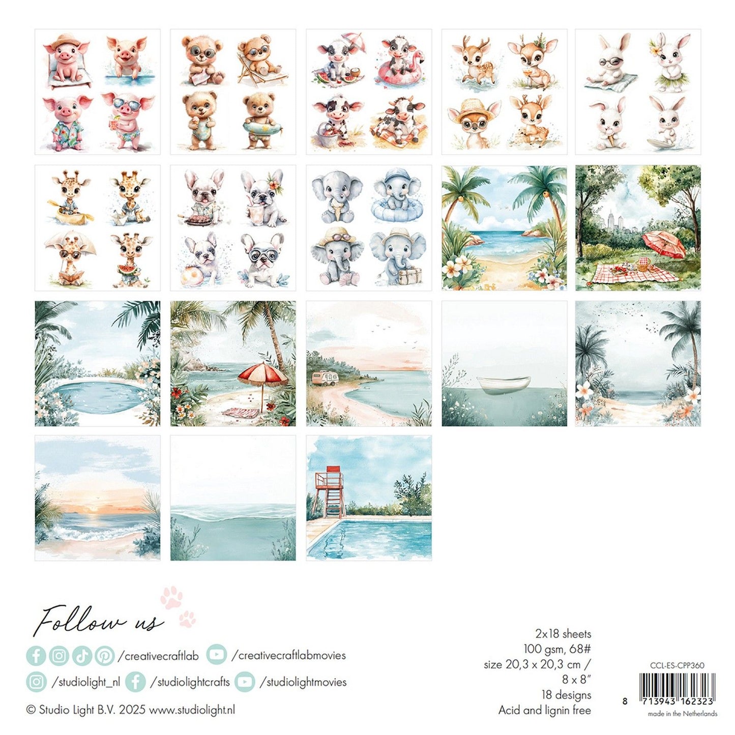 Creative Craftlab • Essentials Collage-Papierblock, Sommerbrise