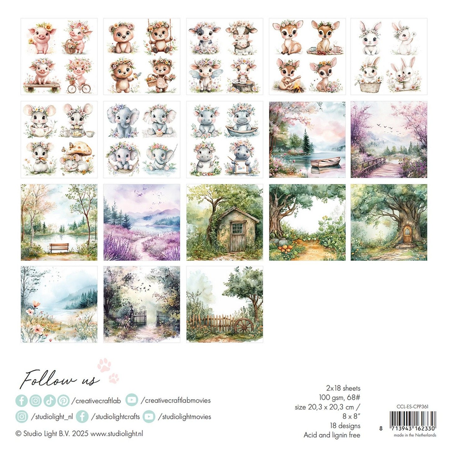 Creative Craftlab • Essentials Collage-Papierblock – lassen Sie sich erblühen