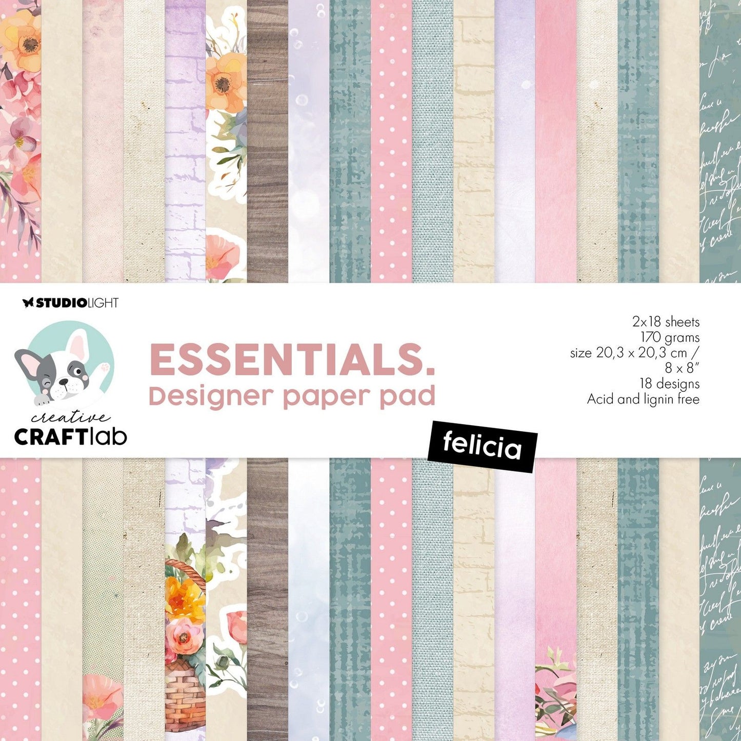 Creative Craftlab Creative Craft Lab • Essentials Designer-Papierblock Felicia