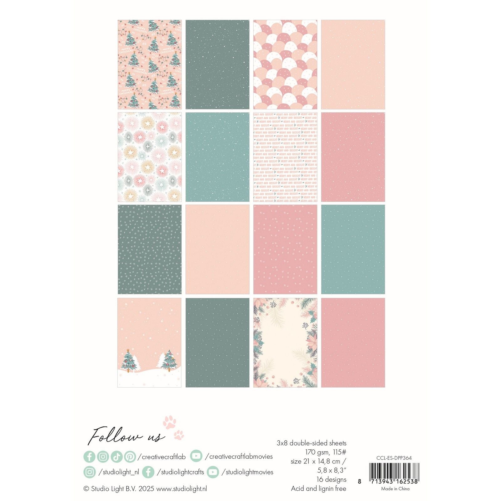 Creative Craftlab • Essentials Designer-Papierblock Lass es schneien