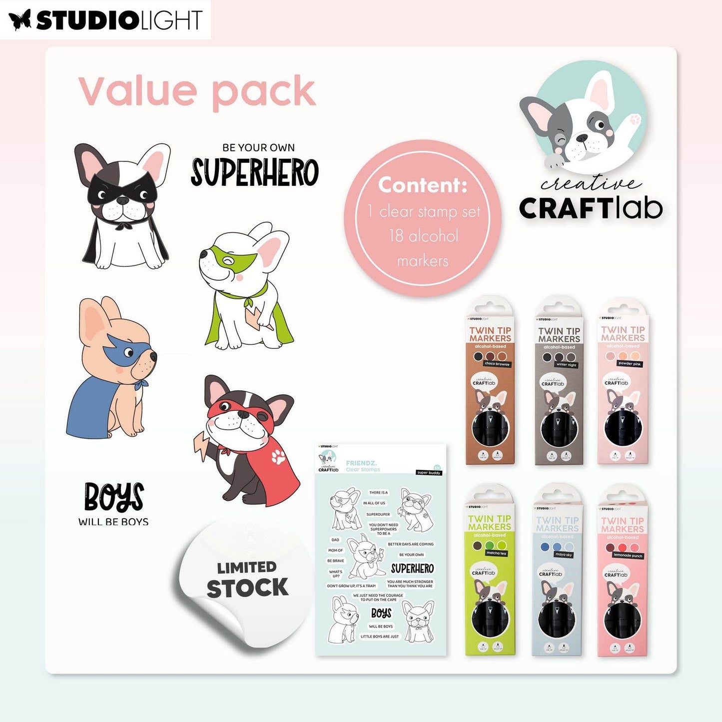 Creative Craftlab • Essentials-Marker im Vorteilspack mit zwei Spitzen