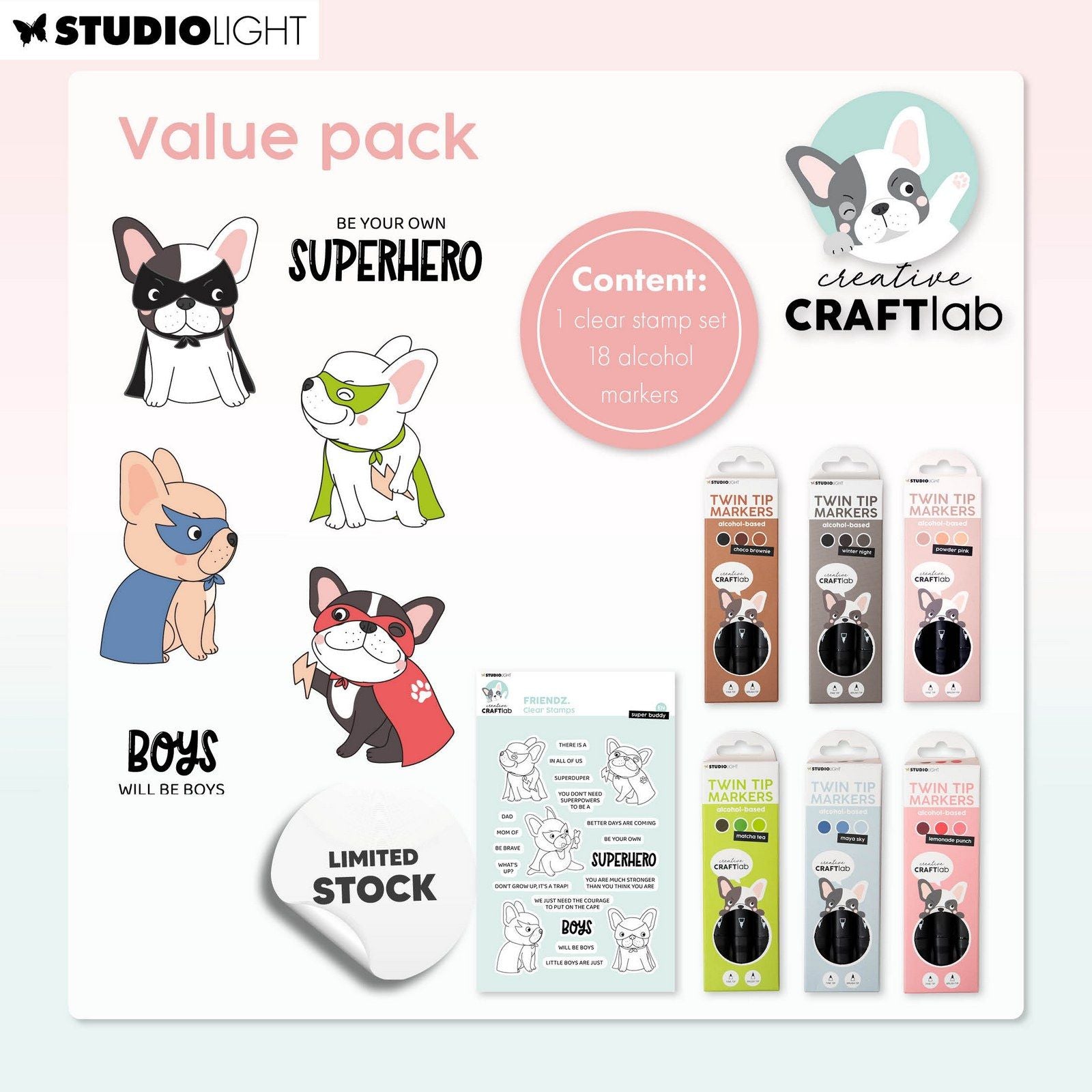 Creative Craftlab • Essentials-Marker im Vorteilspack mit zwei Spitzen