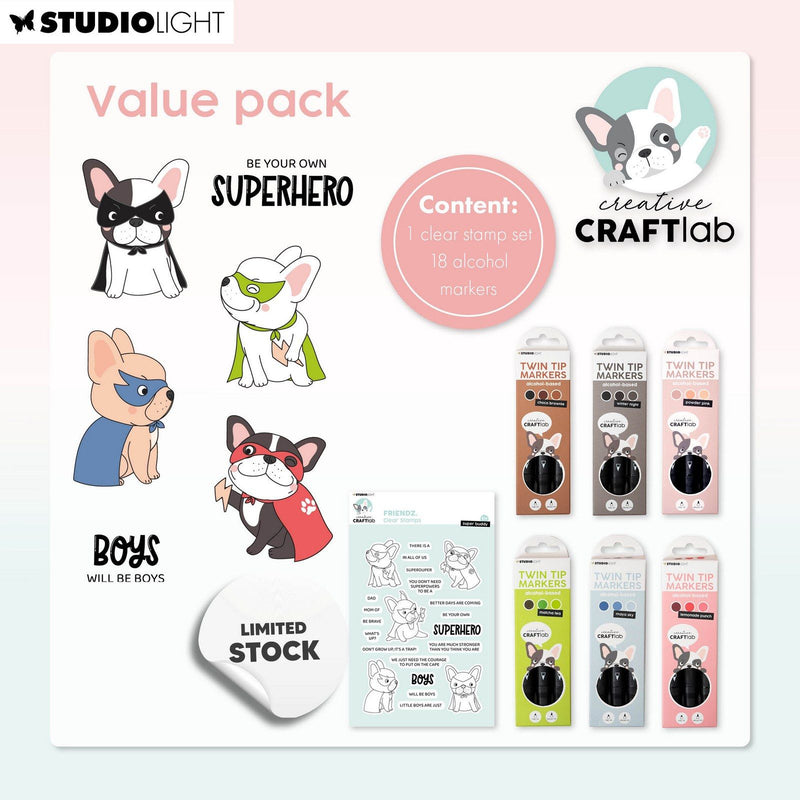 Creative Craftlab • Essentials-Marker im Vorteilspack mit zwei Spitzen
