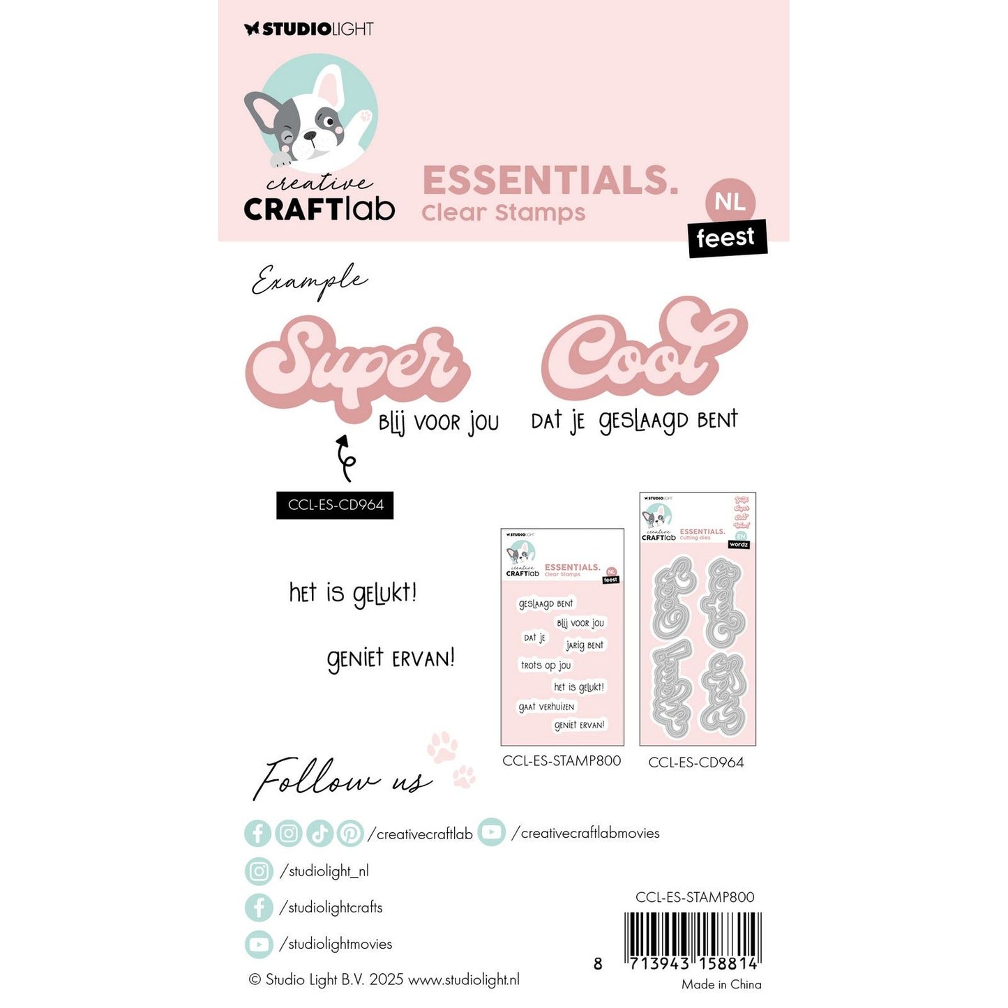 Creative Craftlab • Essentials Clear Stamp NL-Texte