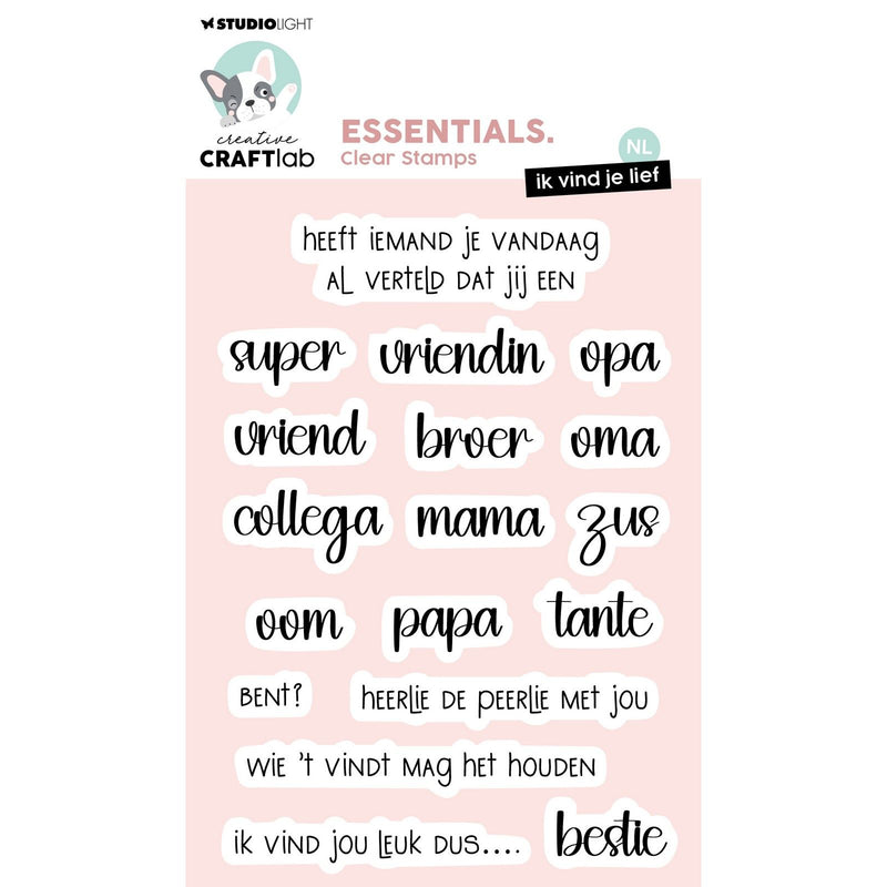 Creative Craftlab • Essentials Clear Stamp „Ich liebe dich“.