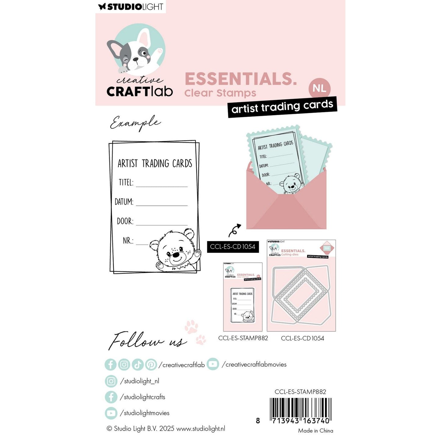 Creative Craftlab • Essentials-Künstler-Sammelkarten mit klarem Stempel