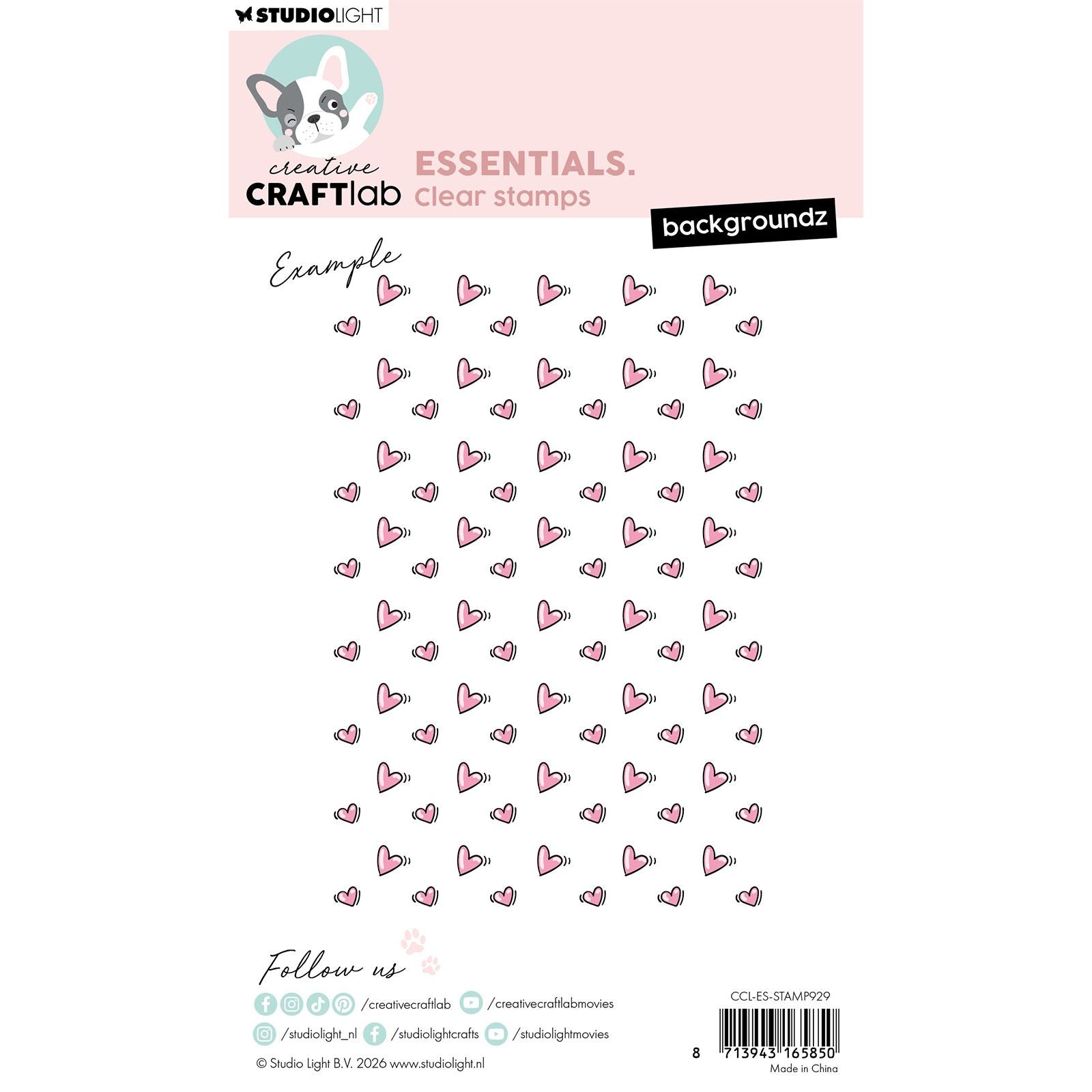 Creative Craftlab • Essentials Clear Stamp Backgroundz Herzen