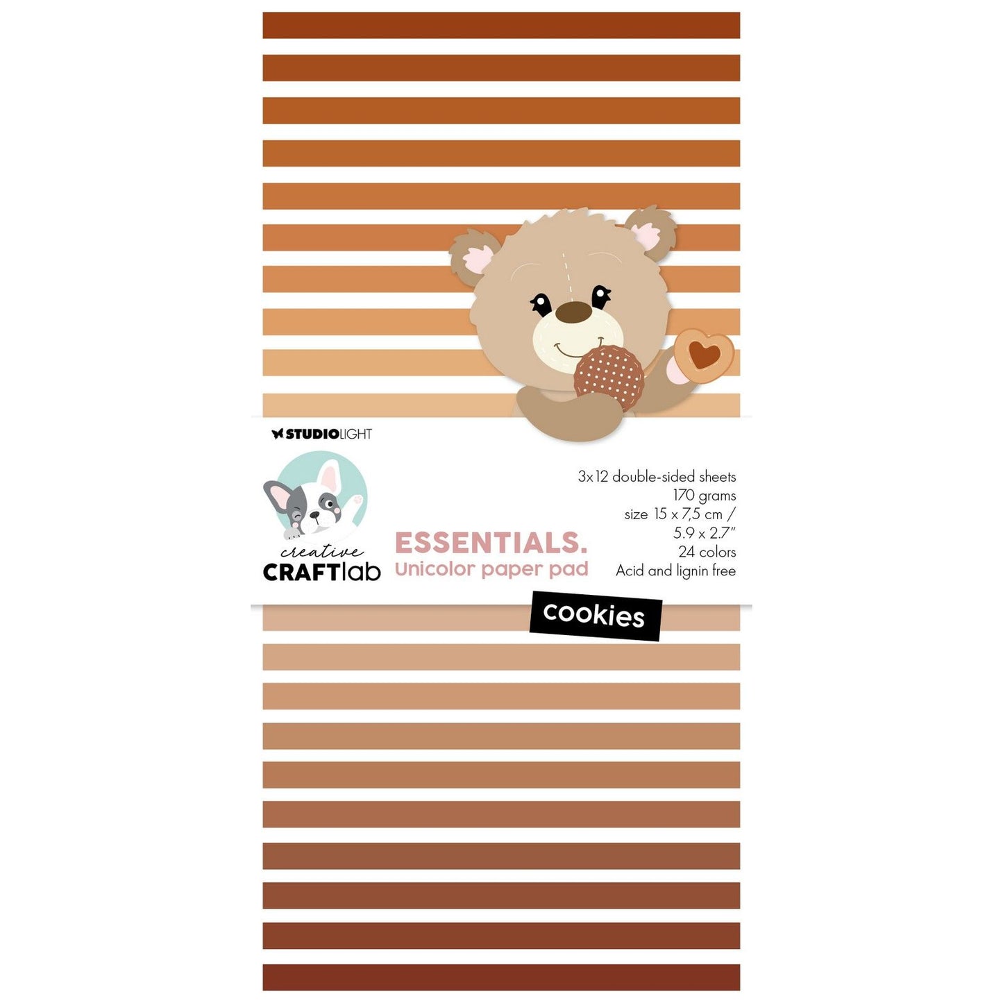 Creative Craftlab • Essentials einfarbige Papierblock-Kekse