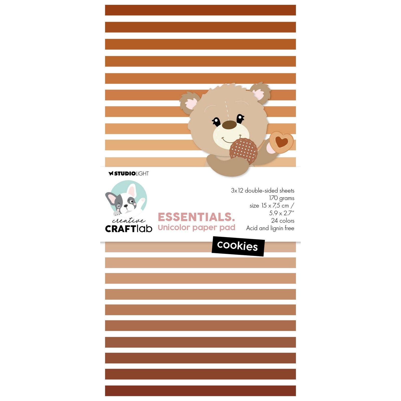 Creative Craftlab • Essentials einfarbige Papierblock-Kekse